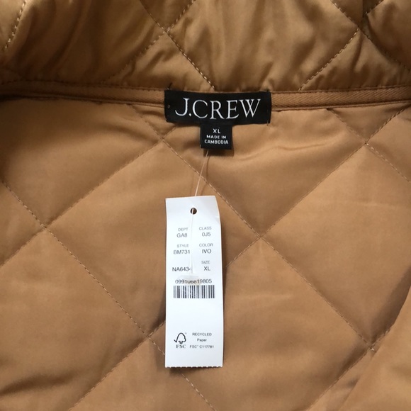 NWT J. Crew Quilted Sherpa Fleece Half-Zip Pullover - Picture 8 of 16